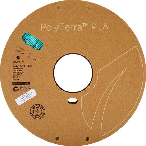 PLA 1.75mm 1KG Verde Azulado (Artic Teal) Polyterra – Polymaker - Imagen 5